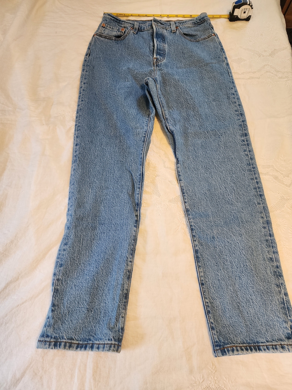Levi's 501 29x30 Straight Light Blue Denim Jeans